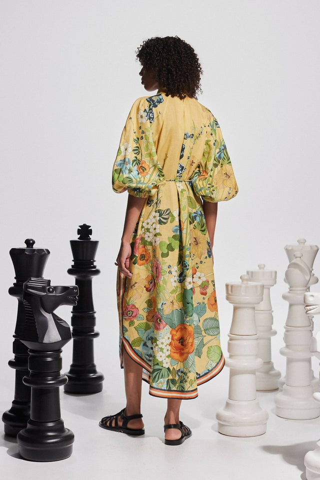 Alemais Cresida Shirtdress Yellow Floral Size AU 16 - 16 / Print - Dresses