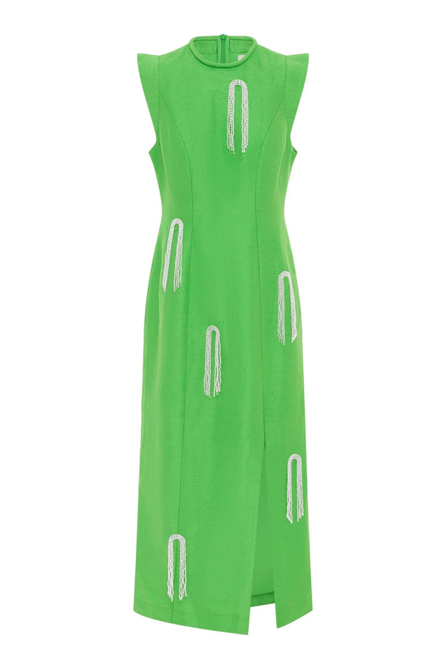 Alemais Dazzle Midi Dress - 8 / Green - Dresses