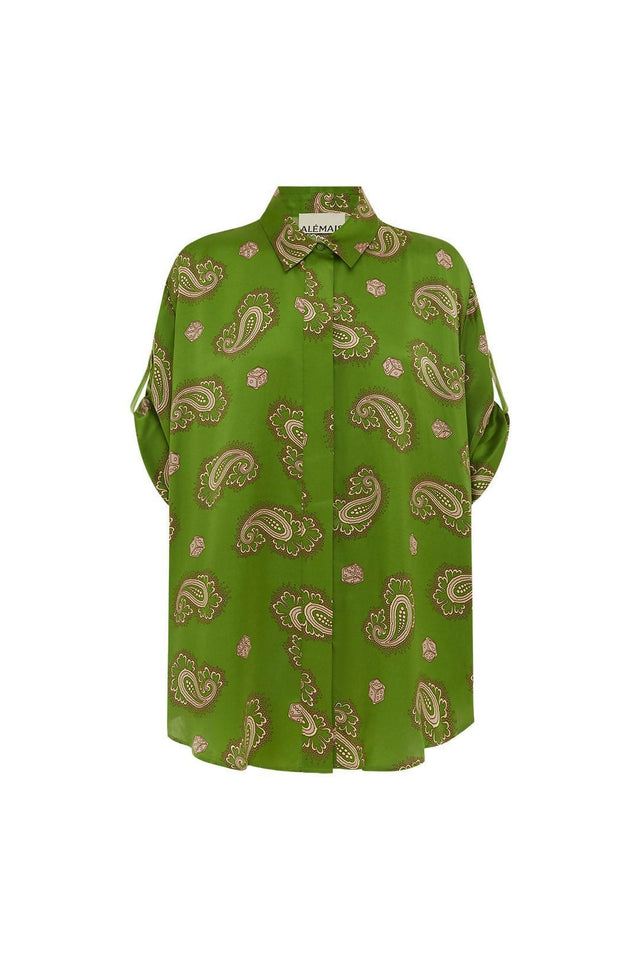 Alemais Dice Silk Shirt and Pant Set Green Size AU 14 - 14 / Green - Outfit Sets