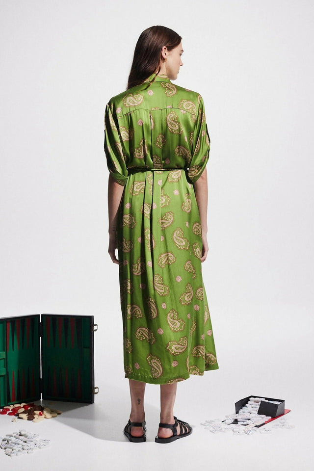 Alemais Dice Silk Shirtdress Green Size AU 16 - 16 / Green - Dresses