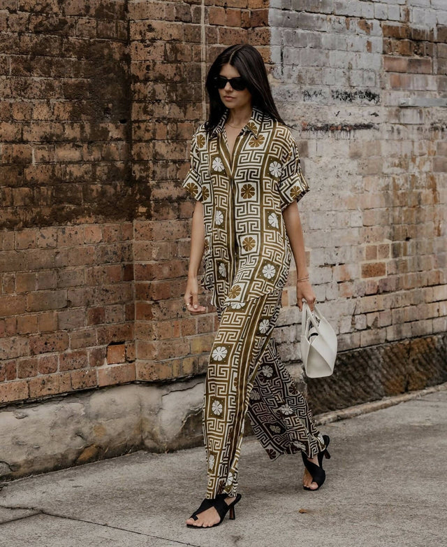 ALEMAIS - Alemais Dimi Jacquard Shirt and Pant Set