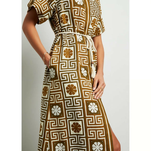 Alemais Dimi Shirtdress Print Size AU 14 - 14 / Brown - Dresses