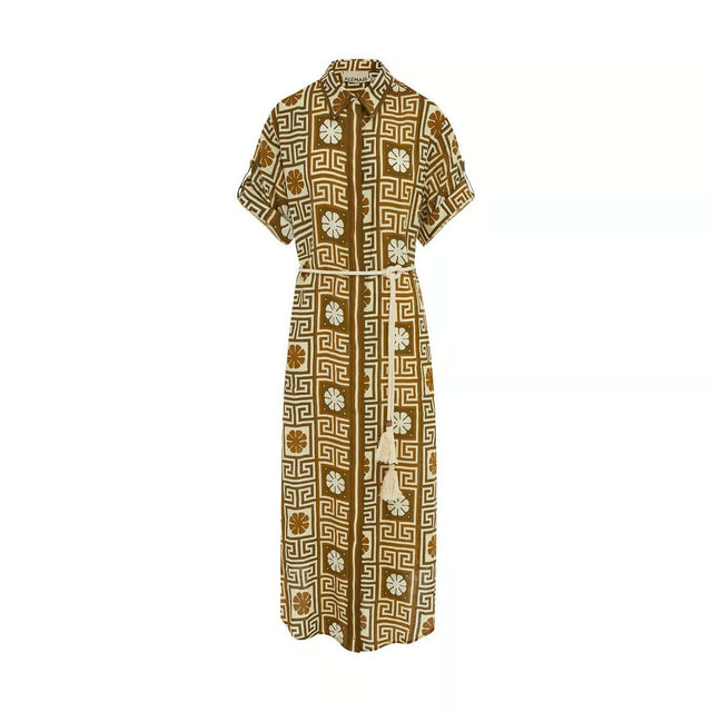 Alemais Dimi Shirtdress Print Size AU 14 - 14 / Brown - Dresses