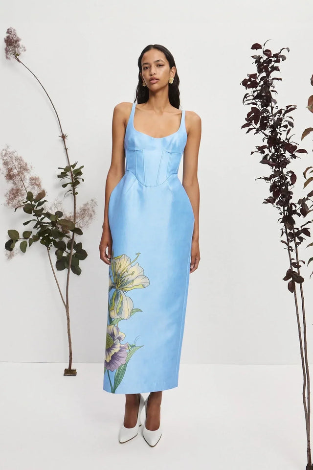 Alémais Donata Taffeta Gown - 12 / Blue - Dresses
