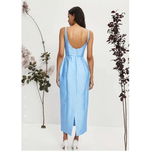 Alemais Donata Taffeta Gown - 12 / Blue - Dresses