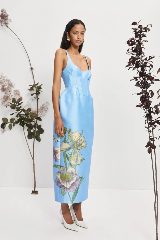 Alémais Donata Taffeta Gown - 12 / Blue - Dresses
