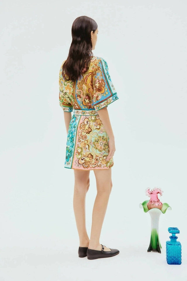 Alemais Dreamer Mini Dress Multi Print Size 16 - 16 / Multi - Dresses