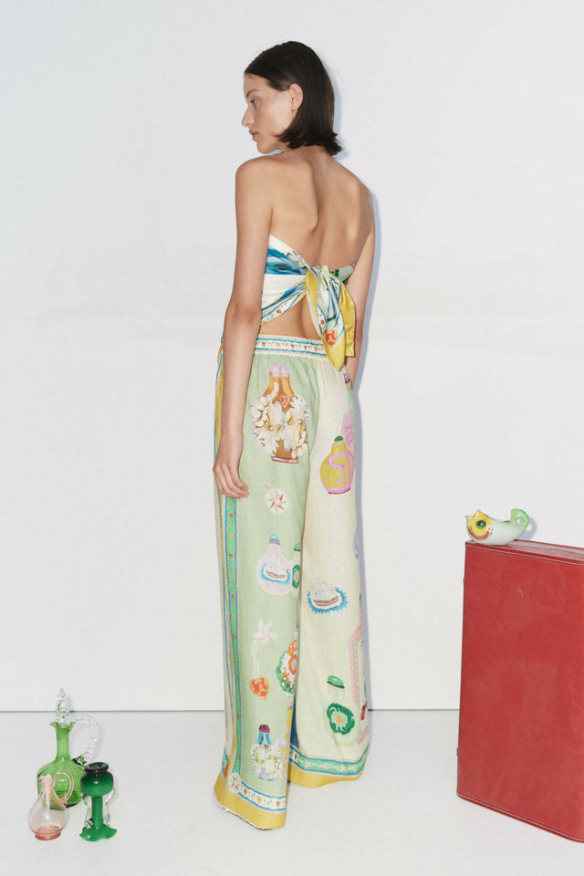 Alemais Elixir Silk Scarf and Linen Pant Set - Outfit Sets