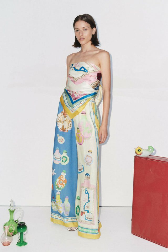 Alemais Elixir Silk Scarf and Linen Pant Set - Outfit Sets