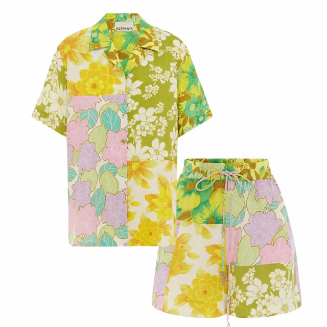 ALEMAIS - Alemais Elora Patchwork Shirt and Short Set