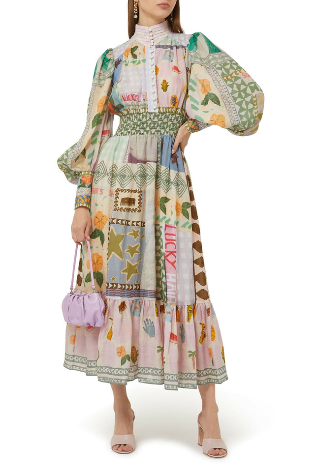 Alemais Emma Gale Shirtdress Multi Size AU 12 & 14 - Dresses