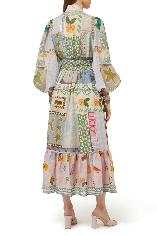 Alemais Emma Gale Shirtdress Multi Size AU 12 & 14 - Dresses