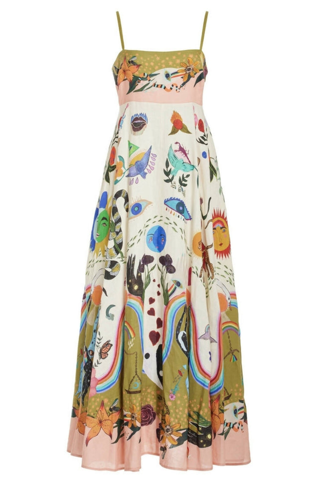 ALEMAIS - Alemais Evergreen Linen Dress