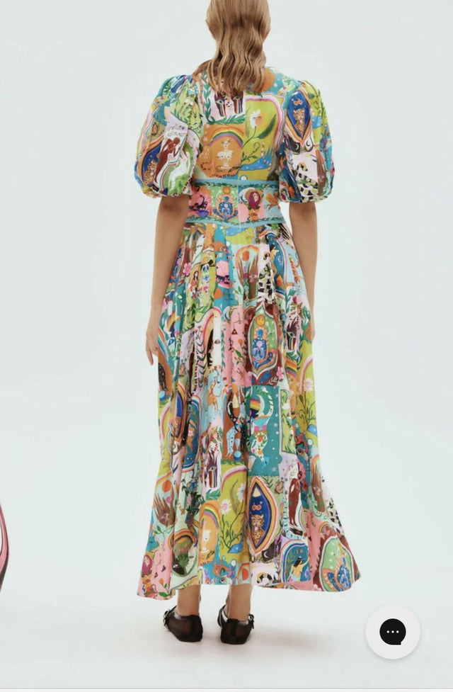 ALEMAIS EVERGREEN MIDI DRESS MULTI SIZE 8 - 8 / Multi - Dresses