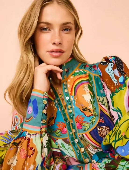 Alemais Evergreen Mini Dress In Multi Size 10 - 10 / Print - Dresses