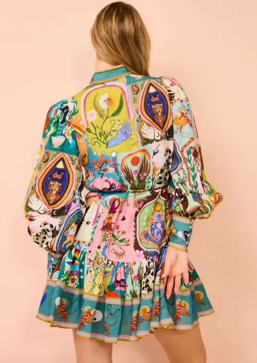 Alemais Evergreen Mini Dress In Multi Size 6 - 6 / Print - Dresses