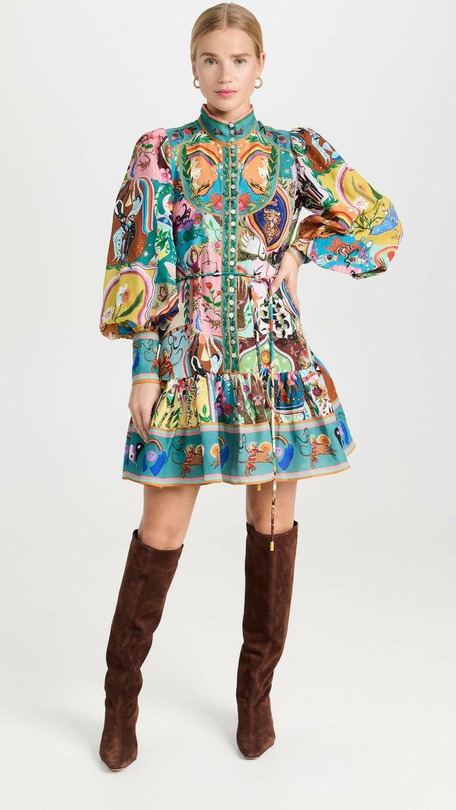 Alemais Evergreen Mini Dress Size 6 8 & 12 - Dresses