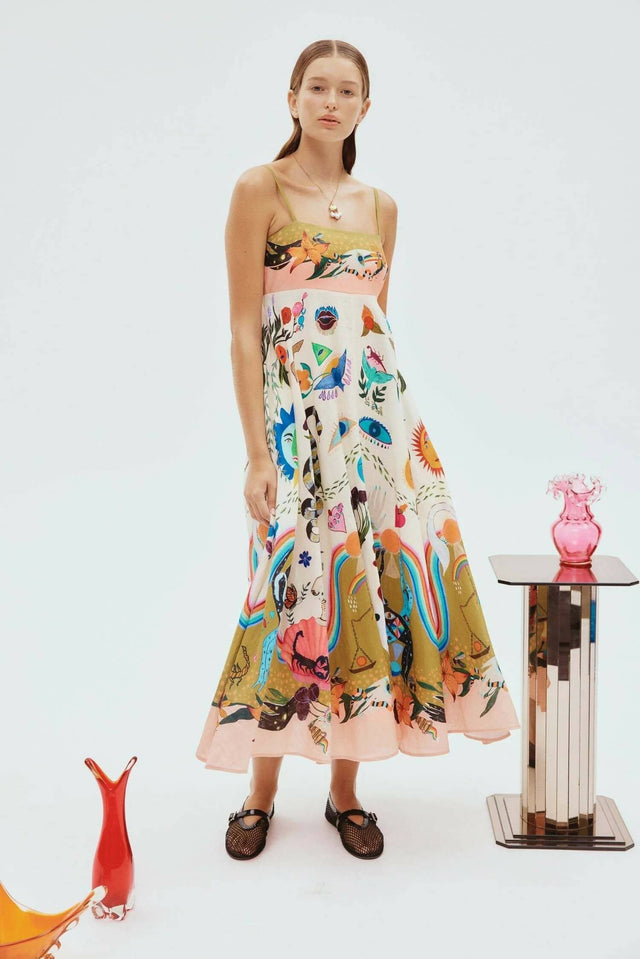 Alemais Evergreen Sundress Print Size 16 - 16 / Multi - Dresses