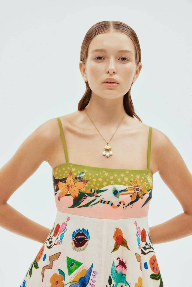 Alemais Evergreen Sundress Print Size 16 - 16 / Multi - Dresses