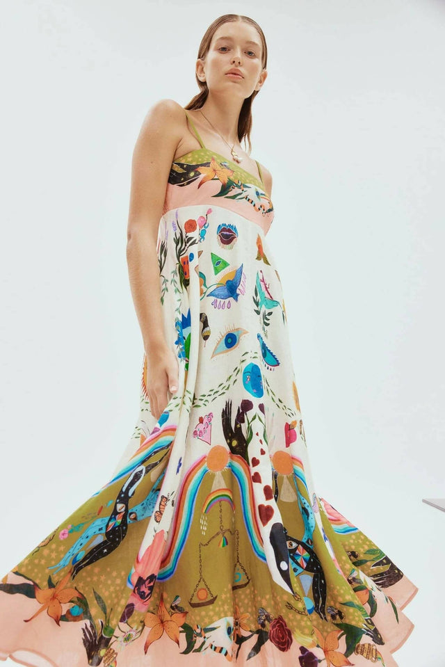 Alemais Evergreen Sundress Print Size 16 - 16 / Multi - Dresses