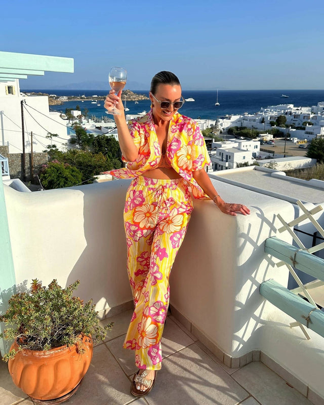 ALEMAIS - Alemais Fenella Floral Silk-Twill Shirt and Pant Set