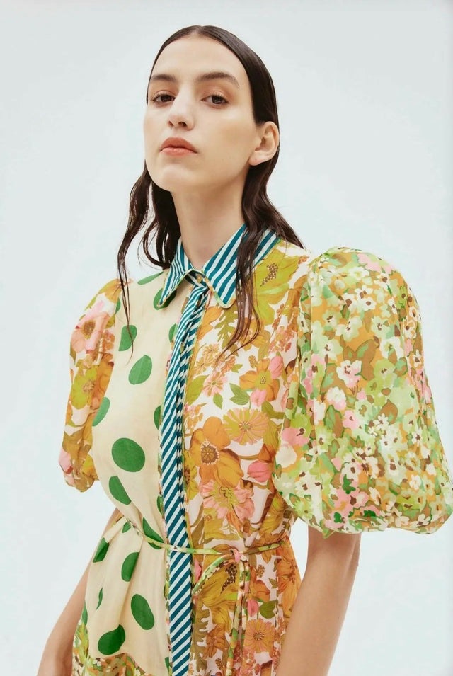 Alemais Finn Shirtdress Multi Floral Size 8 14 - Dresses