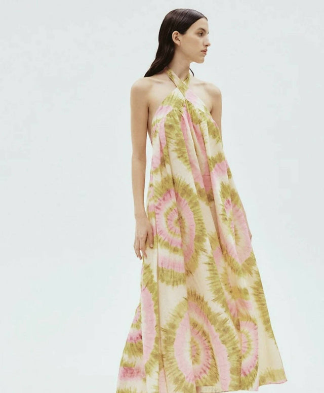 ALEMAIS - Alemais Flash Tie Neck Midi Dress