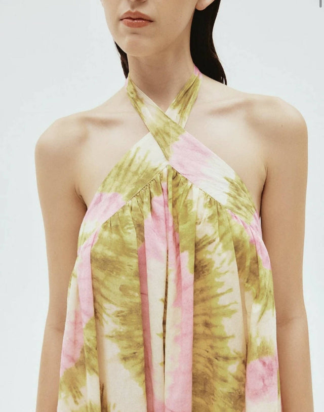 ALEMAIS - Alemais Flash Tie Neck Midi Dress