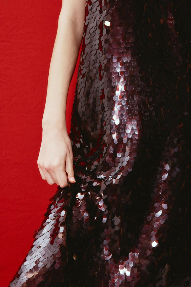 Alemais Geanie Sequin Gown Size 10 - 10 / Brown - Dresses