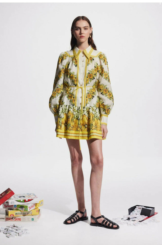 Alemais Gisela Mini Dress Print Size AU 14 & 16 - Dresses