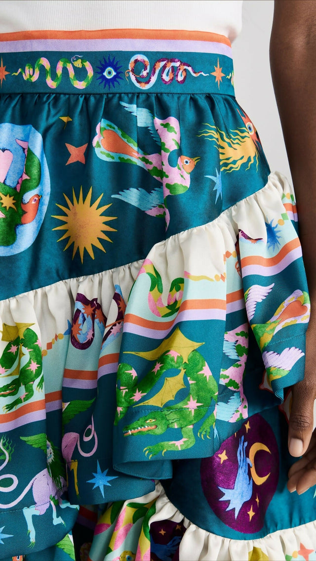 Alemais Guardian Tiered Ruffle Skirt Multi Size AU 12 & 14 - Skirts