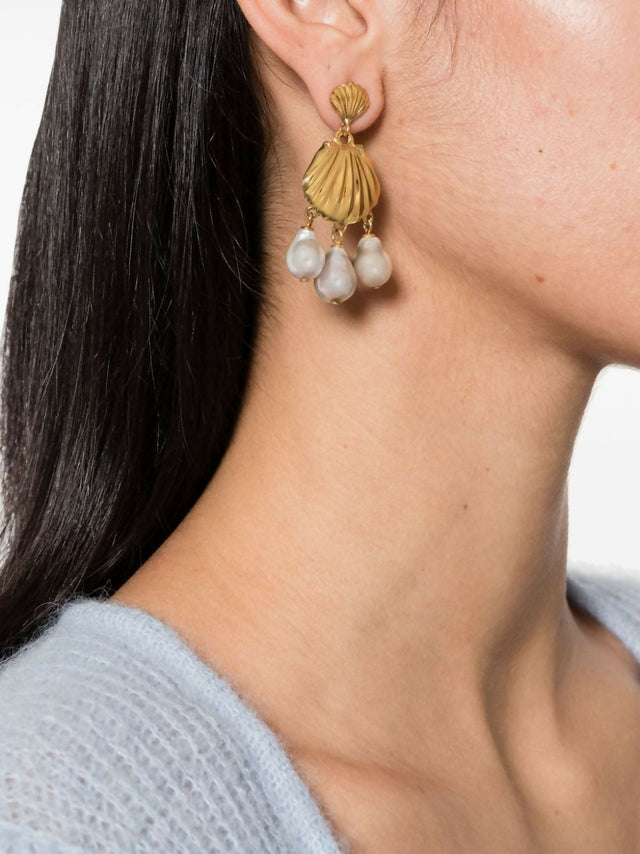 Alemais Hero Scorpion Shell Earrings - Gold - Earrings