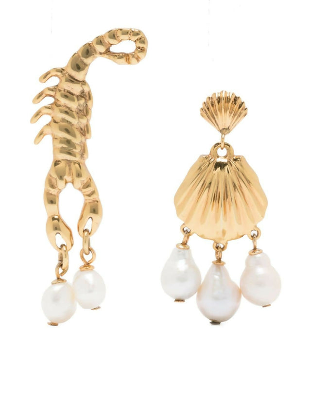 Alemais Hero Scorpion Shell Earrings - Gold - Earrings