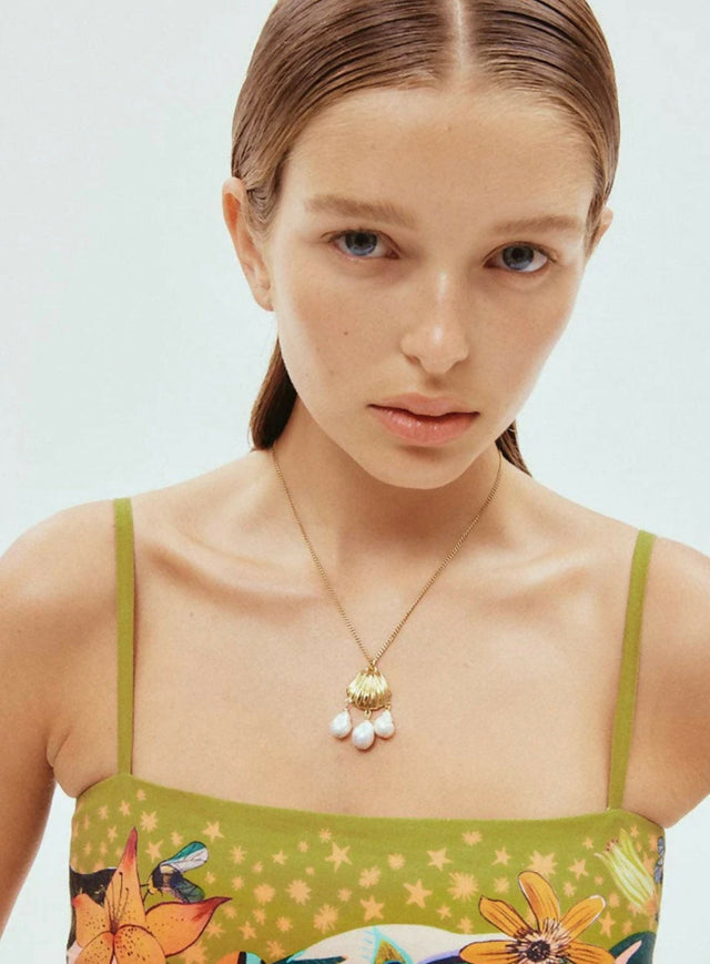 Alemais Hero Shell Necklace - Gold - Necklaces