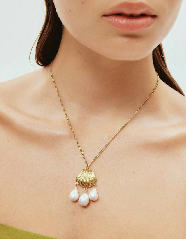 Alemais Hero Shell Necklace - Gold - Necklaces