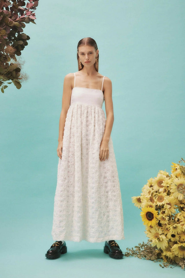 Alemais Iggy Embroidered Midi Dress White Size 16 - 16 / White - Dresses