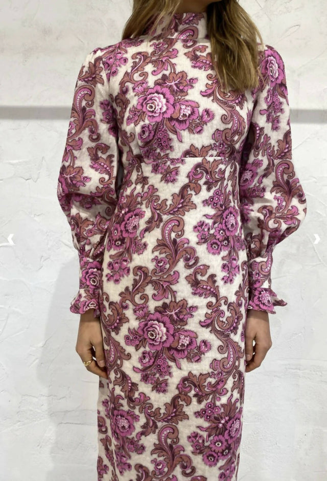 ALEMAIS - Alemais ISLA MIDI DRESS IN MAGENTA