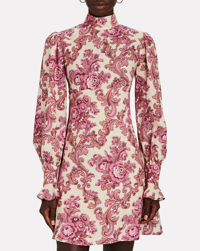 Alemais Isla Mini Dress Size 14 - 14 / Magenta - Dresses