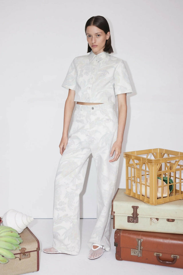 Alemais Ivy Cropped Shirt 16 - 16 / White - Tops