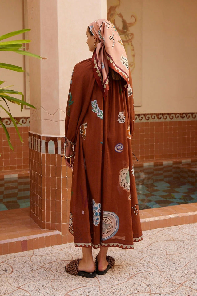 Alémais Laurence Tie Front Shirtdress - 12 / Brown - Dresses