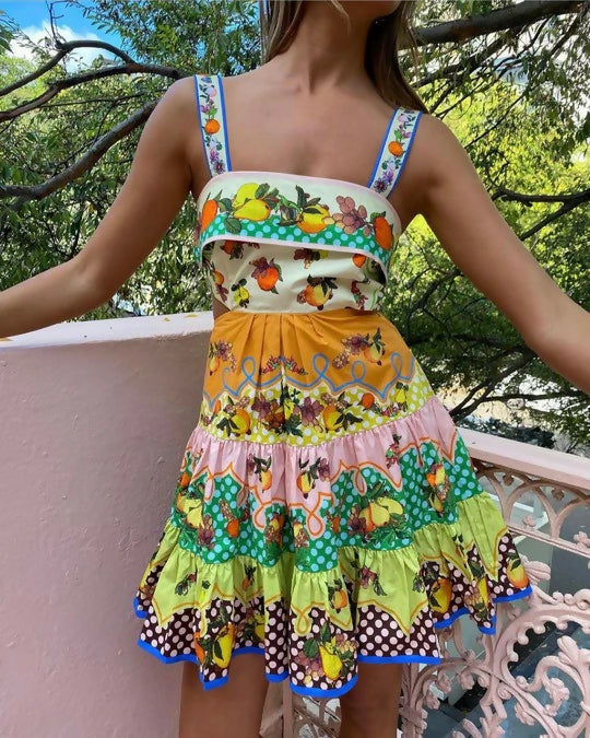 Alemais Lemonis Cut Out Mini Dress in Multi - 10 / Multi - Dresses