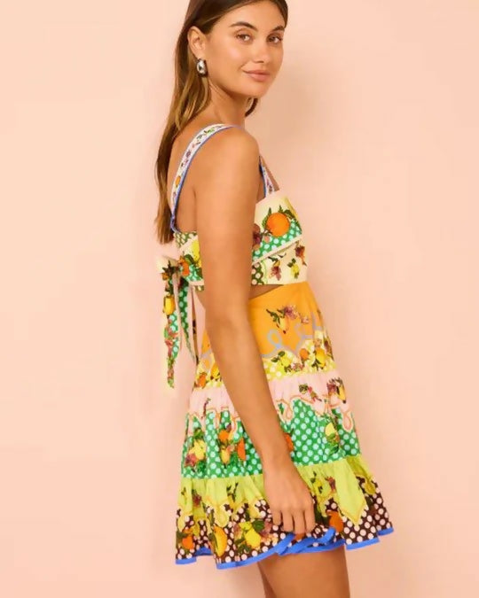 Alemais Lemonis Cut Out Mini Dress in Multi - 10 / Multi - Dresses