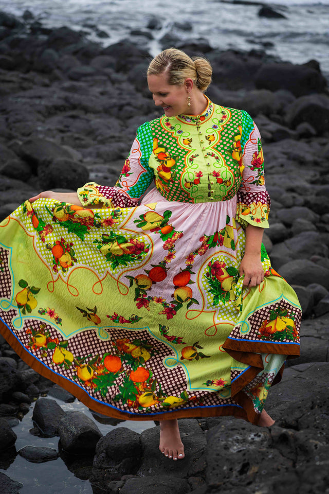 Alemais Lemonis Jacquard Midi Dress Multi Print Size 16 - Dresses