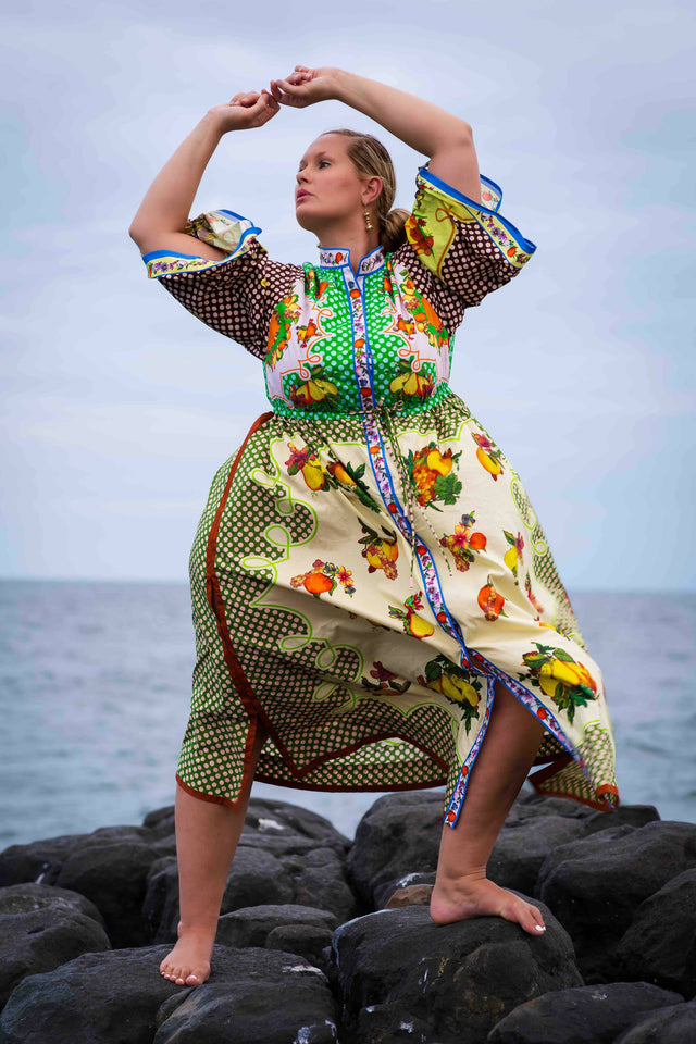 Alemais Lemonis Midi Shirtdress Multi Print Size 12 14 & 16 - Dresses
