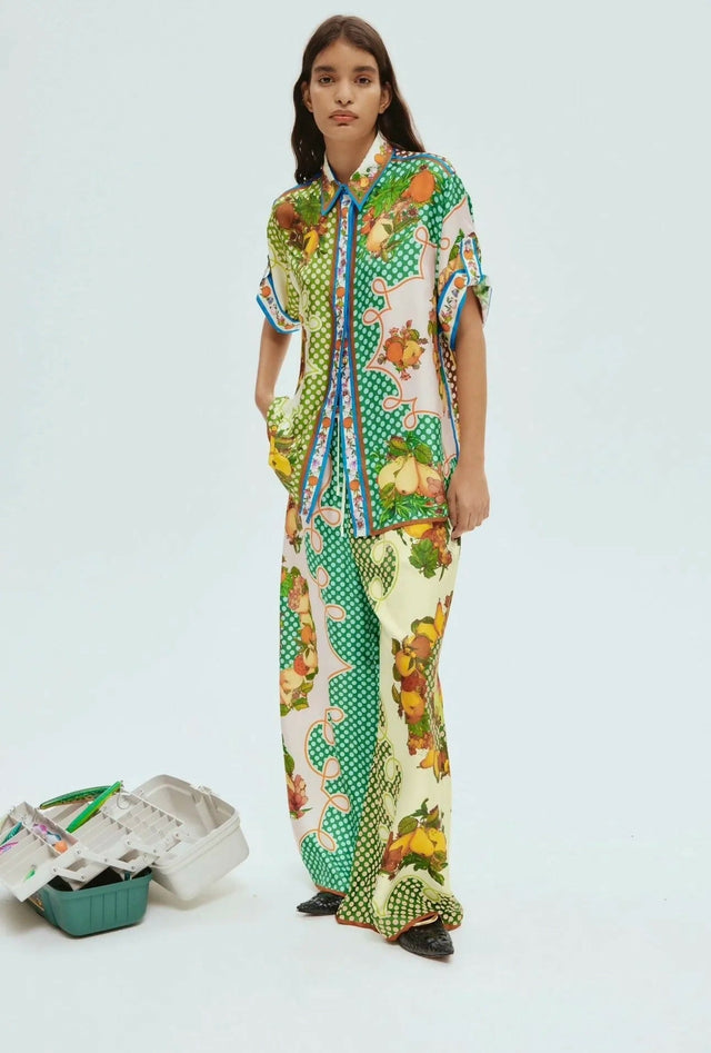 Alemais Lemonis Silk Shirt and Pant Set Multi Size 14 - 14 / Multi - Outfit Sets