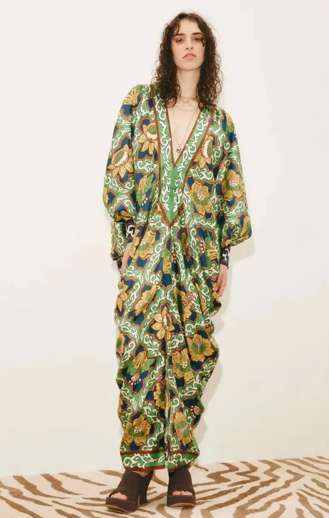 Alémais Liana V Neck Silk Midi - Dresses