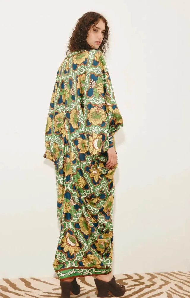 Alémais Liana V Neck Silk Midi - Dresses