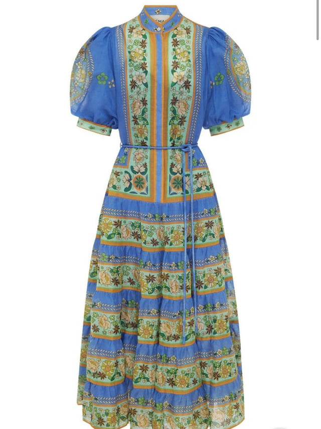 Alemais Linda Tiered Midi Dress - 8 / Multi - Dresses