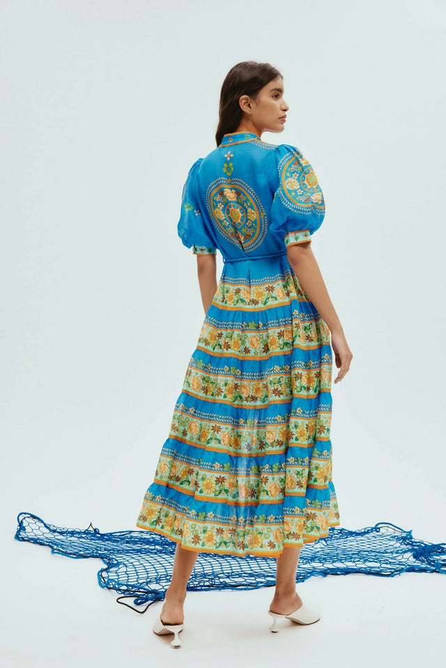 Alemais Linda Tiered Midi Dress Multi Size AU 14 - 14 / Multi - Dresses