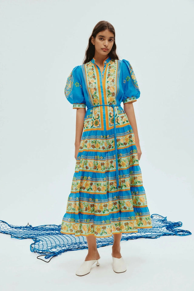 Alemais Linda Tiered Midi Dress Multi Size AU 14 - 14 / Multi - Dresses